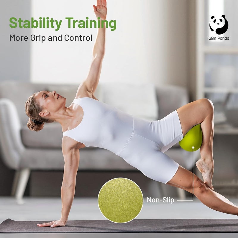 Slim Panda Pilates Ball, 9 Inch Small Exercise Ball, Anti Burst Mini Yoga Ball for Stability, Workout, Barre, Core Strength, Physical Therapy, Balance, Stretching - Image 4